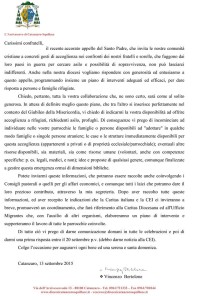 Lettera mons Bertolone su accoglienza profughi