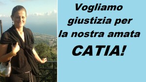 Il volantino creato da amici e cittadini che si oppongono all'archiviazione del caso di Catia Viscomi