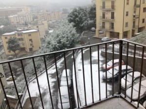 Catanzaro ricoperta di neve