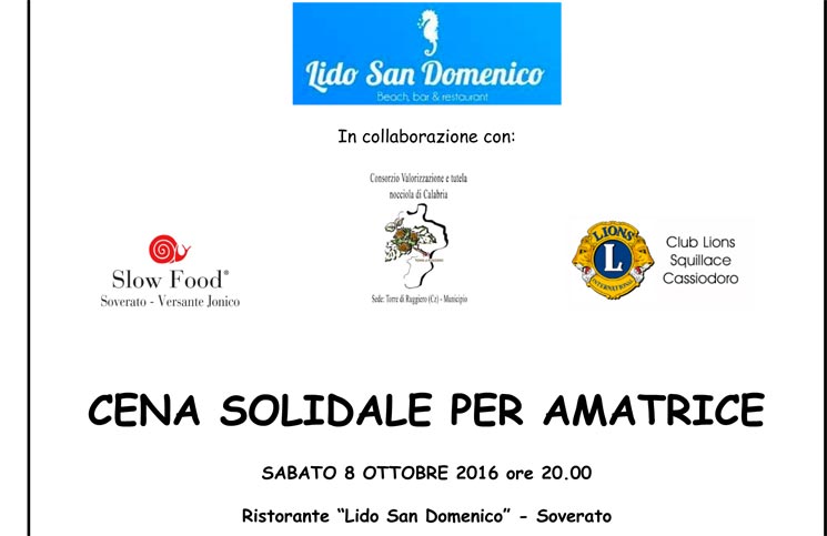 cena solidale amatrice